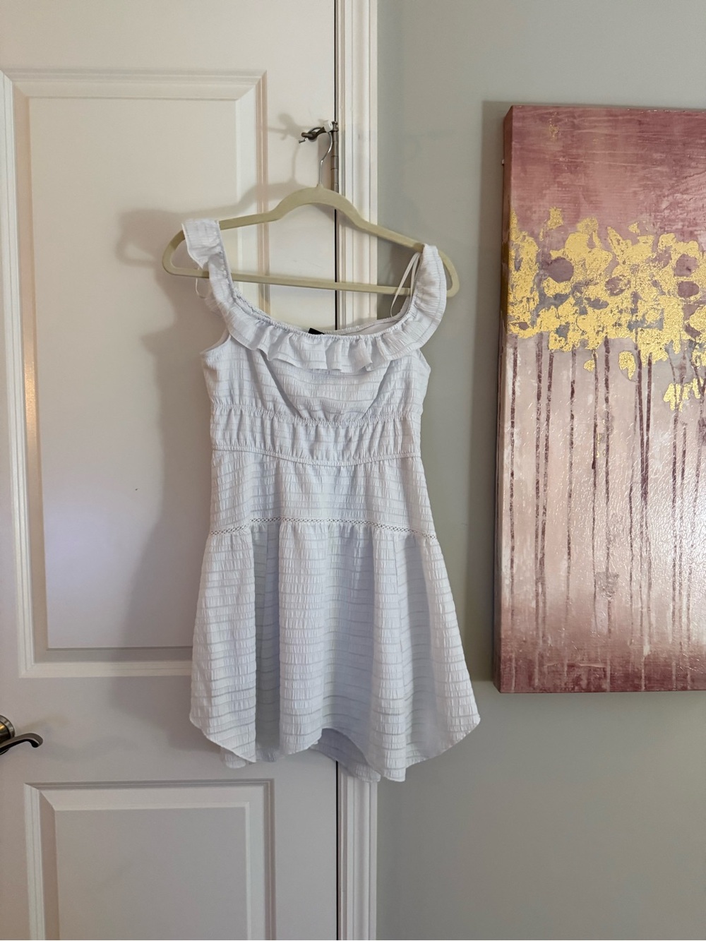 wild fable White Ruffle-Strap Sundress